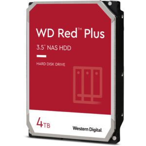 WDl 4TB WD Red Plus NAS Internal Hard Drive HDD - 5400 RPM, SATA 6 Gb/s, CMR, 256 MB Cache, 3.5" -WD40EFPX
