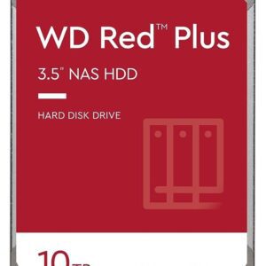 WD 10TB WD Red Plus NAS Internal Hard Drive HDD - 7200 RPM, SATA 6 Gb/s, CMR, 256 MB Cache, 3.5"